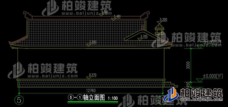 建筑立面图-新中式风格